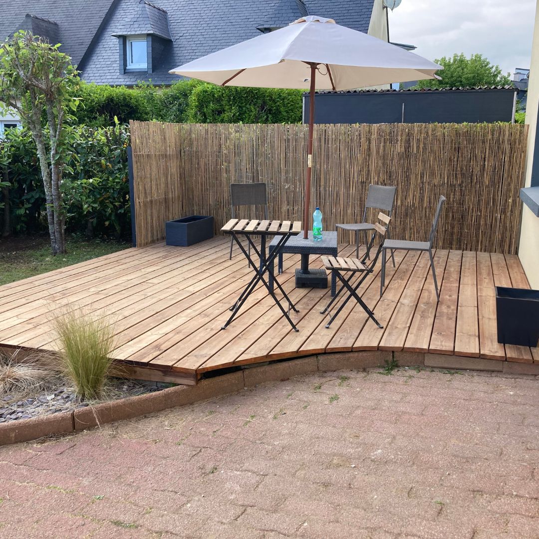 Terrasses bois Bardage Cloture lambourde Traverse paysagère auclove classe 4 (13) Terrasse Bois